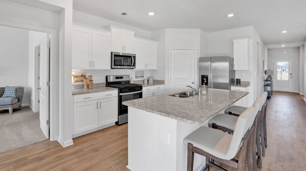 Furnished interior in a model home at Hedge Rose in Somerville (Image 2).