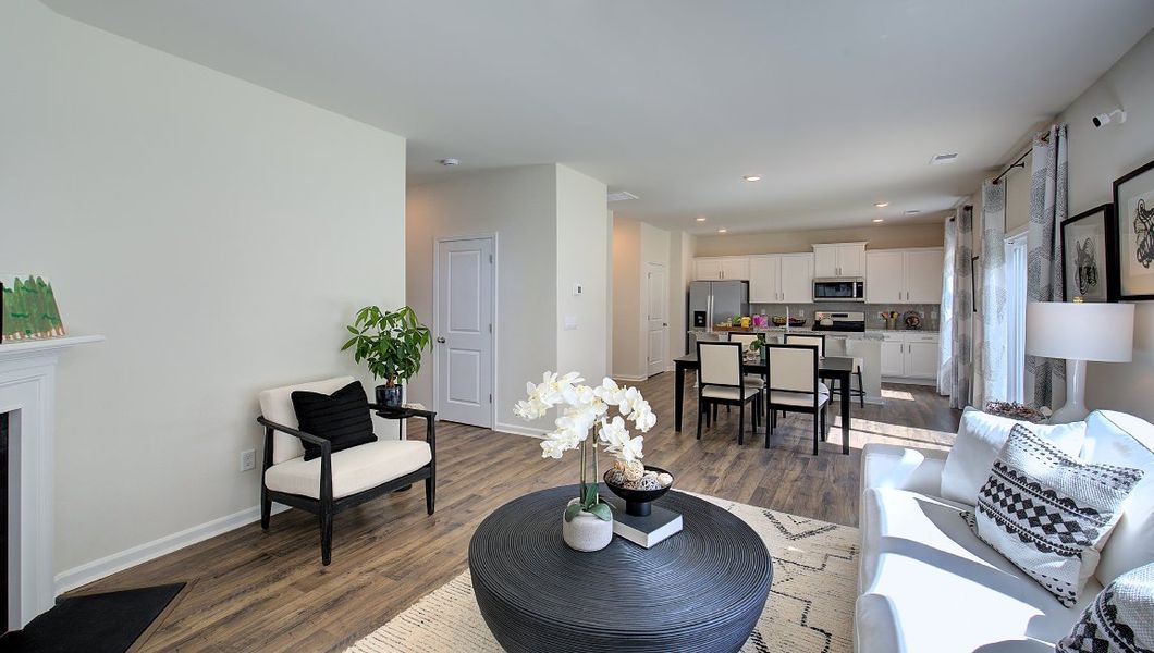 Furnished interior in a model home at Heritage Park in Fletcher (Image 17).