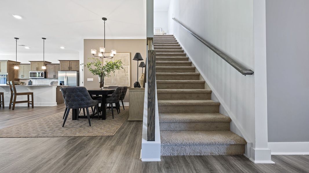 Furnished interior in a model home at Seven Oaks in Greenwood (Image 17).
