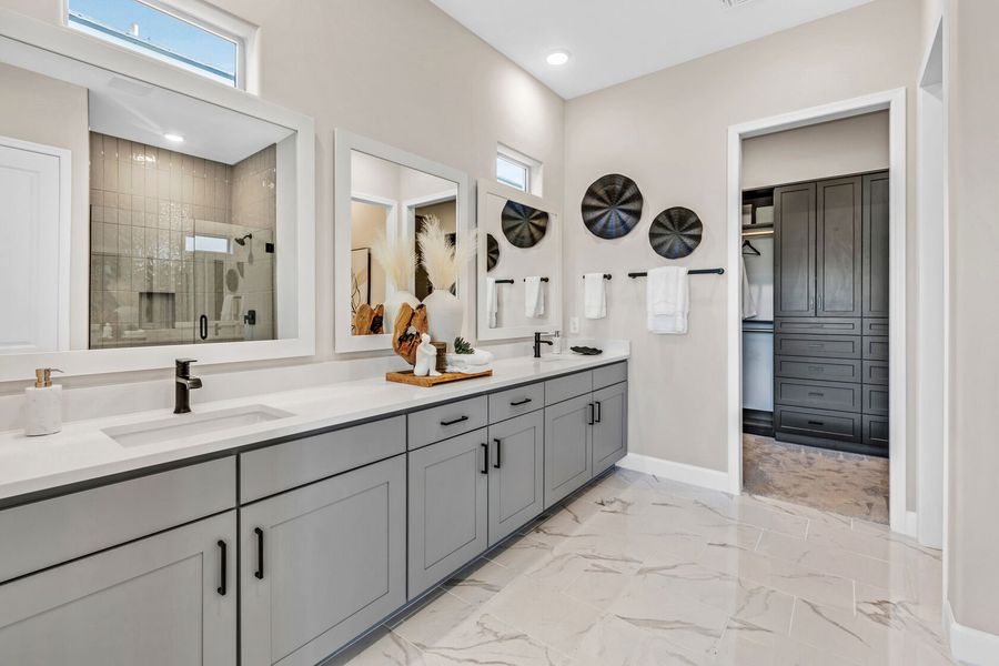 Furnished interior in a model home at Tavira at Twin Peaks in Marana (Image 10).