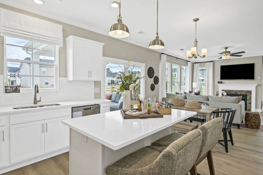 Furnished interior in a model home at Ashton Lakes in Lexington (Image 11).