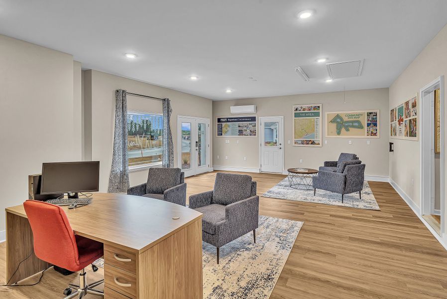 Furnished interior in a model home at The Willows in Loris (Image 36).