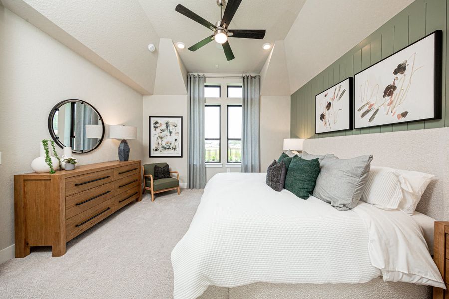 Furnished interior in a model home at The Highlands in Porter (Image 12).