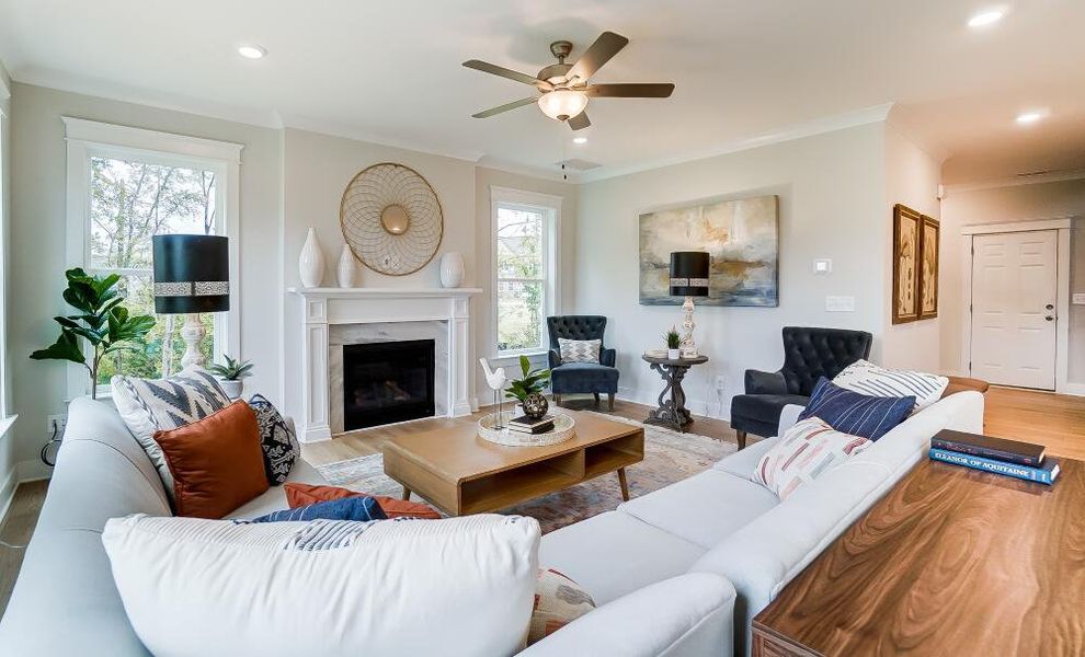 Furnished interior in a model home at Highland Bluff in Aiken (Image 5).