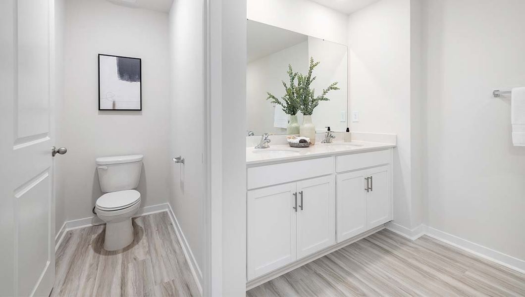 Furnished interior in a model home at Cardinal Creek in Charlotte (Image 26).