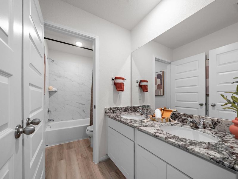 Furnished interior in a model home at The Villages at WestPointe in Dayton (Image 21).