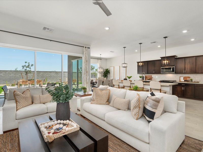 Furnished interior in a model home at Entrada Signature Series in Tolleson (Image 15). Furnished interior in a model home at Entrada Signature Series in Tolleson (Image 15).