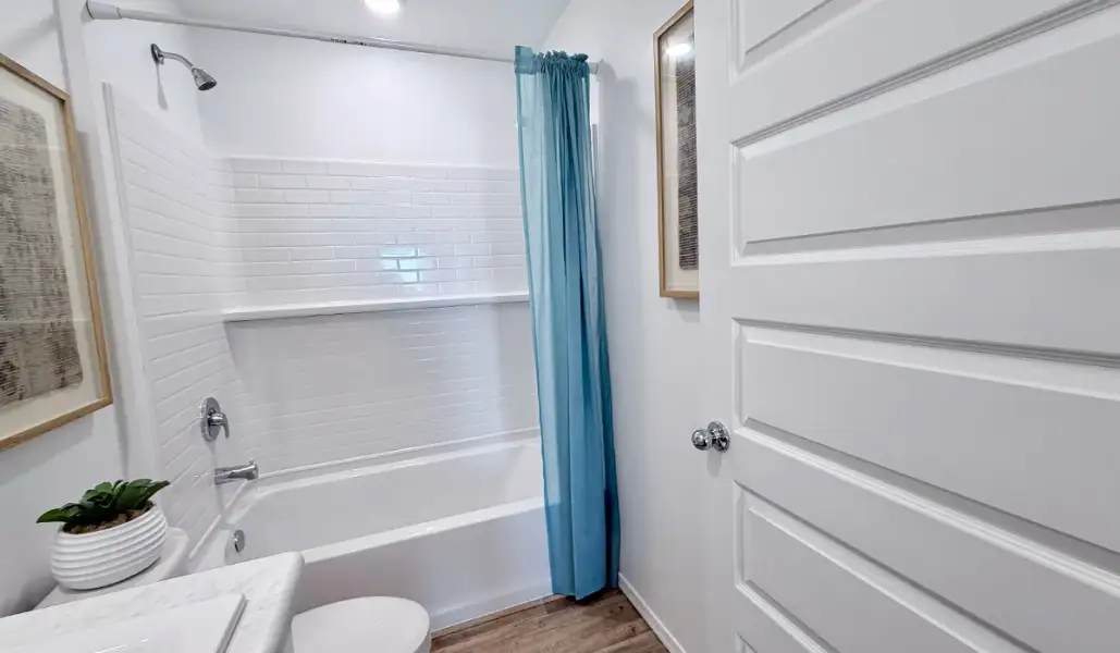 Furnished interior in a model home at Red Rock Village in Red Rock (Image 60).