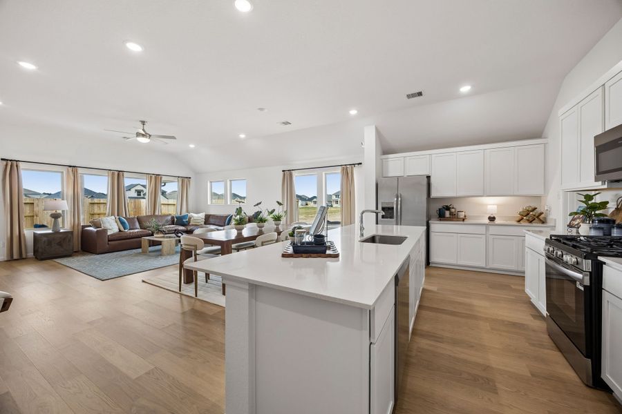 Kitchen in the Diamond Model Home by Trophy Signature Homes