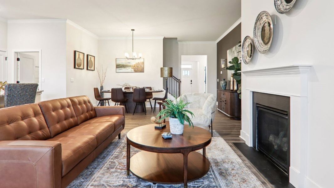 Furnished interior in a model home at Reserve at Tap Root Farms in Fletcher (Image 11).