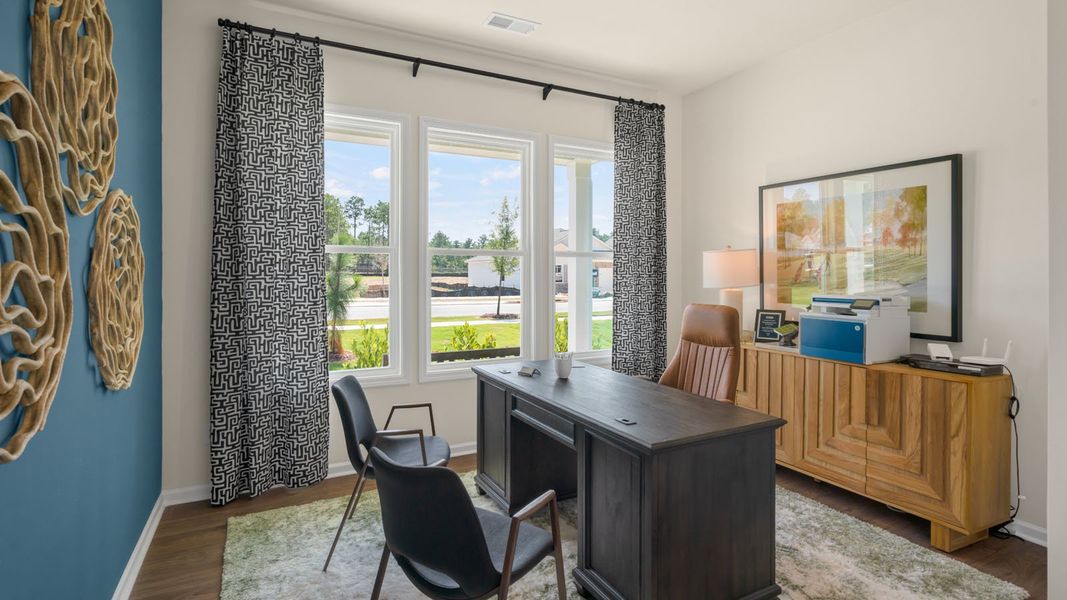 Furnished interior in a model home at The Villas at Galvins Ridge in Sanford (Image 22). Furnished interior in a model home at The Villas at Galvins Ridge in Sanford (Image 22).