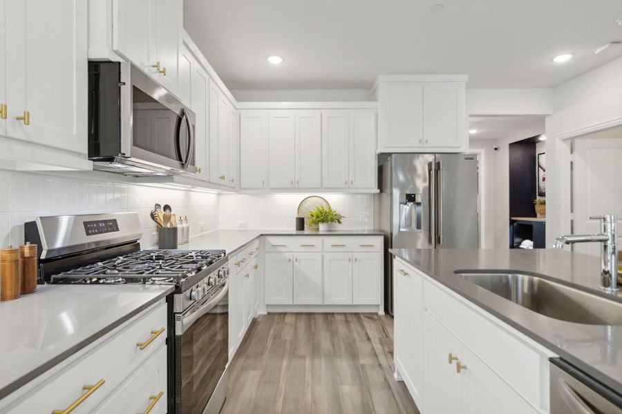Furnished interior in a model home at Twin Creeks Watters in Allen (Image 18).