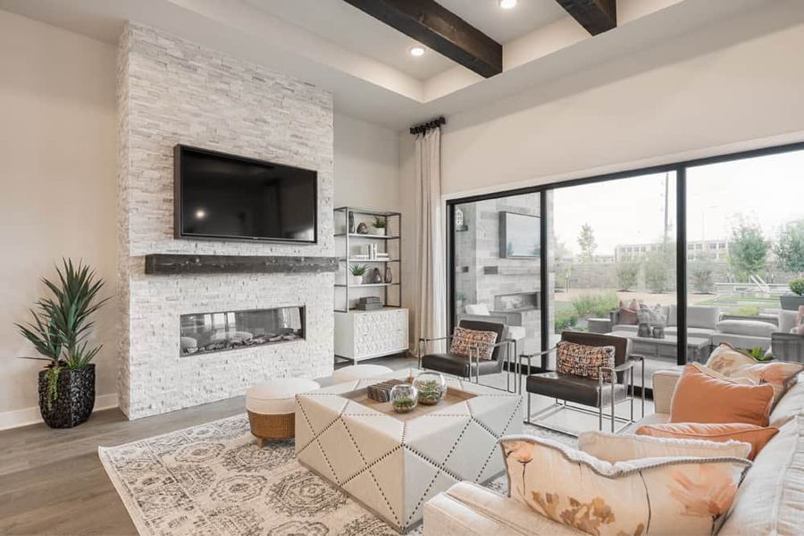 Furnished interior in a model home at Cross Creek Ranch in Fulshear (Image 12).