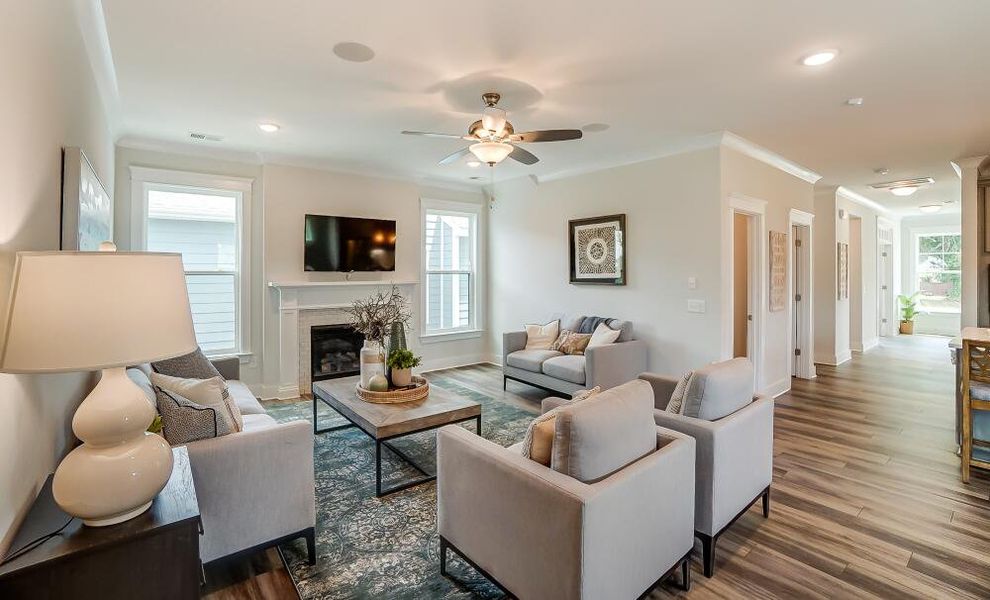 Furnished interior in a model home at Colleton Park in Aiken (Image 10).