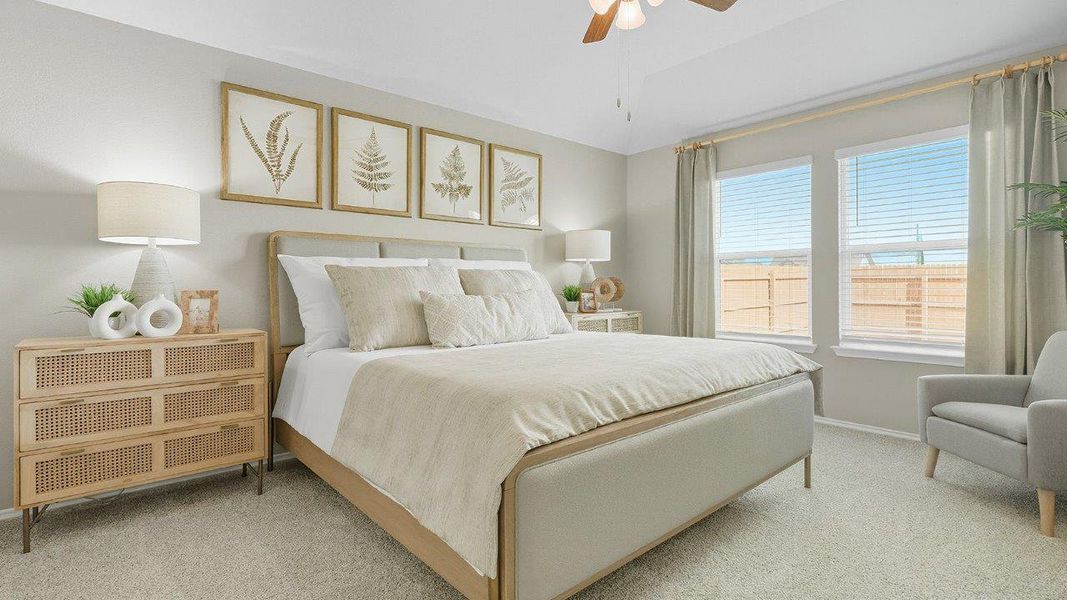 Furnished interior in a model home at Mesa Ridge in Temple (Image 23).