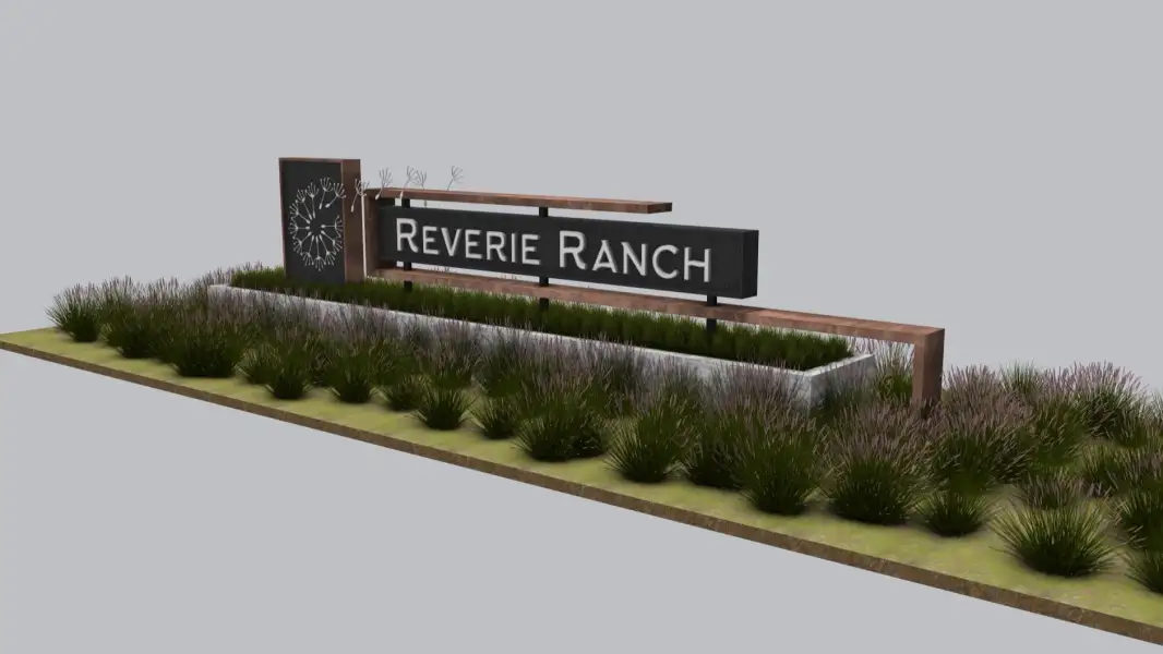 Entrance to the Reverie Ranch community in Arcola, TX, featuring signage and landscaping (Image 9).