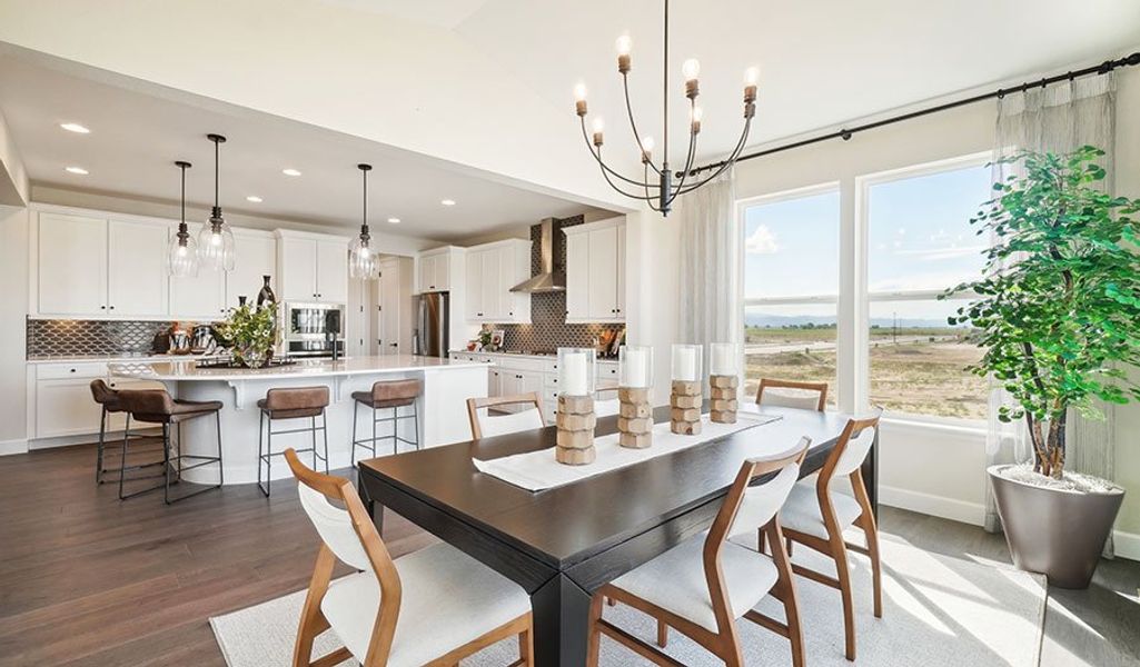 Furnished interior in a model home at Prairie Song in Windsor (Image 5).