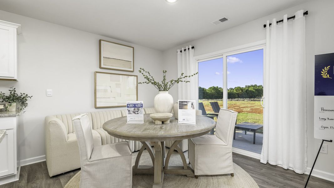 Furnished interior in a model home at Evergreen Landing in Lexington (Image 7).