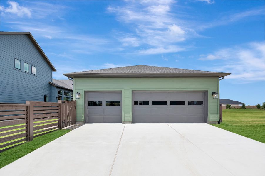 Front exterior of a home in the Bridgeland Central: Emerald Heights - Enclave Row Collection community, located in Cypress, TX (Image 2).