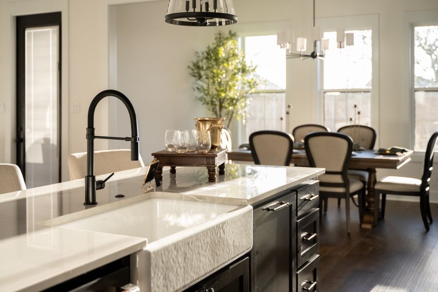 Furnished interior in a model home at Greens Prairie Reserve in College Station (Image 16).