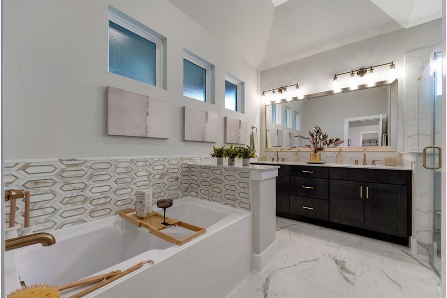 Furnished interior in a model home at Sunterra Lakes in Brookshire (Image 32).