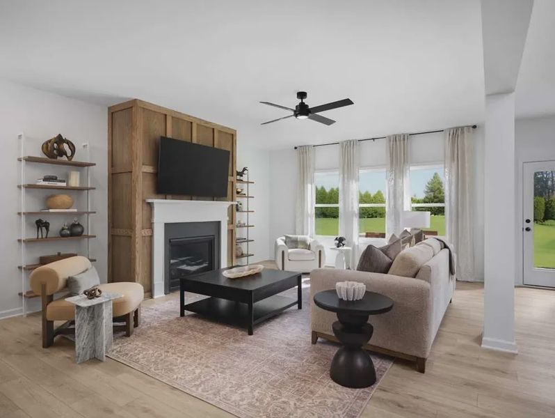 Furnished interior in a model home at Arbors at Richland Creek in Buford (Image 4).