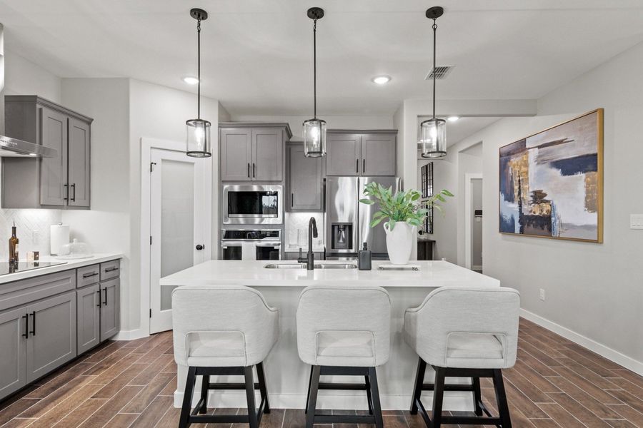 Furnished interior in a model home at The Heights at Riverbend II in Brownsville (Image 6).