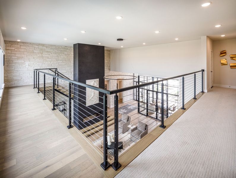 Furnished interior in a model home at Bridgeland in Cypress (Image 19).