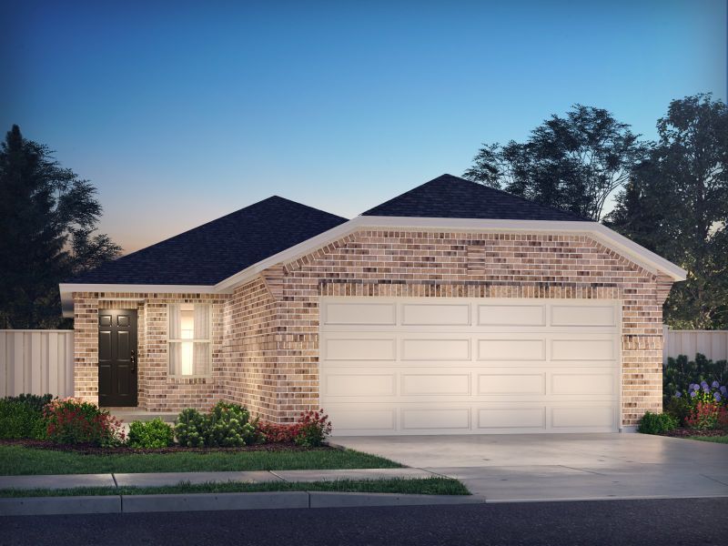 Front exterior of a home in the Riviera Pines - Traditional Series community, located in Huffman, TX (Image 1).
