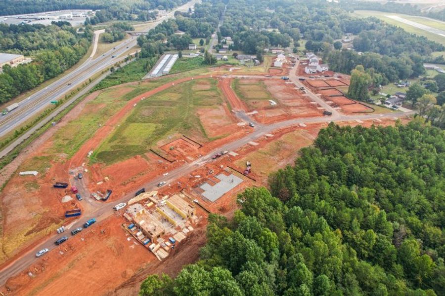 A high angle view of a road. A high angle view of a road.