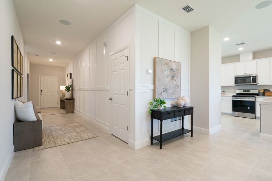 Furnished interior in a model home at Spirit Of Sebastian in Sebastian (Image 8).
