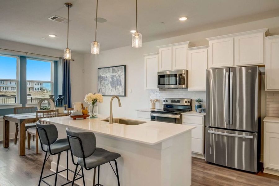 Furnished interior in a model home at Avery Centre in Round Rock (Image 48).