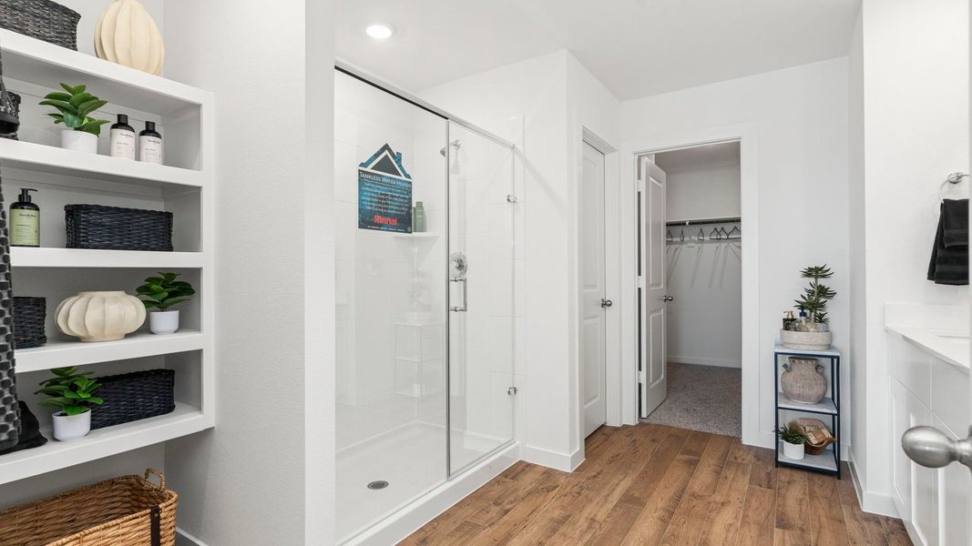 Furnished interior in a model home at Villarosa at Tamarron in Katy (Image 53).