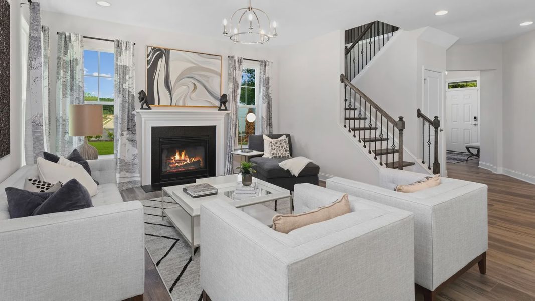 Furnished interior in a model home at Bethel Park in Raleigh (Image 17).