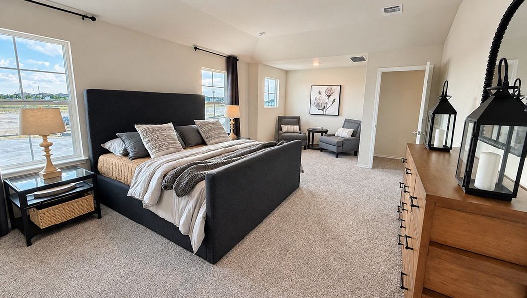 Furnished interior in a model home at Redbird Ranch in San Antonio (Image 41).