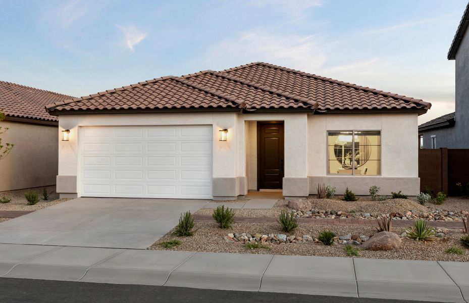Front exterior of a home in the Festival Foothills community, located in Buckeye, AZ (Image 5).