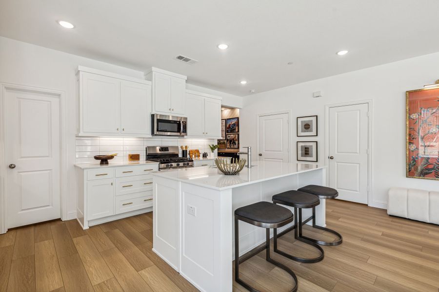 Furnished interior in a model home at Village on Main Street in Frisco (Image 25).