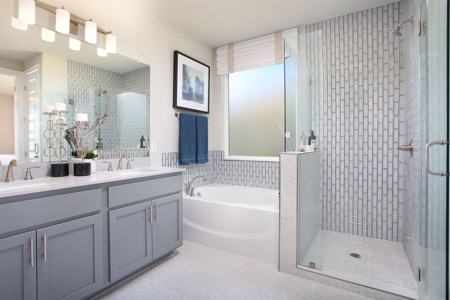 Furnished interior in a model home at Harvest Ridge in Elgin (Image 11).