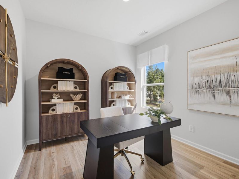 Furnished interior in a model home at Greene Farm in Cartersville (Image 13).
