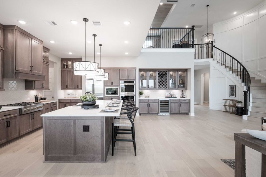 Furnished interior in a model home at Dunham Pointe 60′ in Cypress (Image 4).