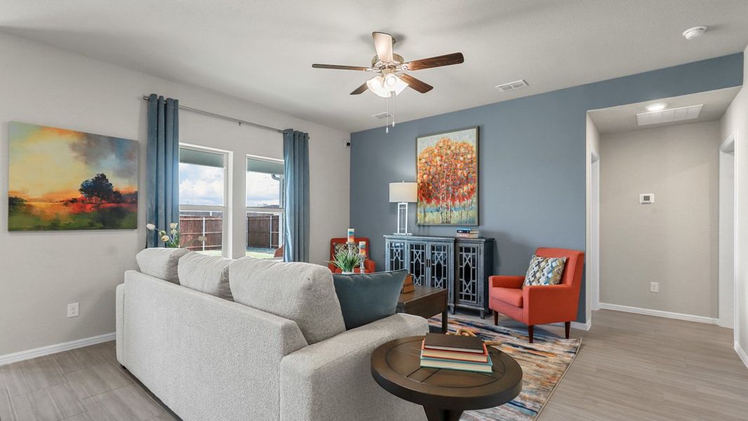 Furnished interior in a model home at Bella Vista in Granbury (Image 15).