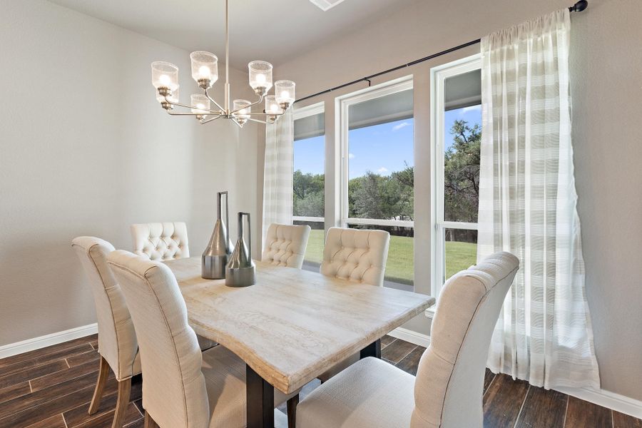 Furnished interior in a model home at Vintage Oaks in Weatherford (Image 5).