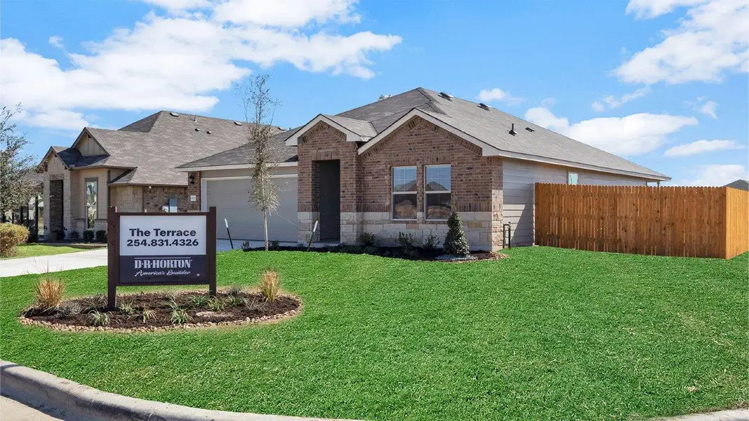 Front exterior of a home in the The Terrace community, located in Temple, TX (Image 1). Front exterior of a home in the The Terrace community, located in Temple, TX (Image 1).