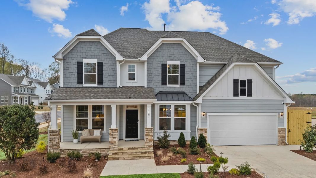 Front exterior of a home in the Owen Park community, located in Gibsonville, NC (Image 2).