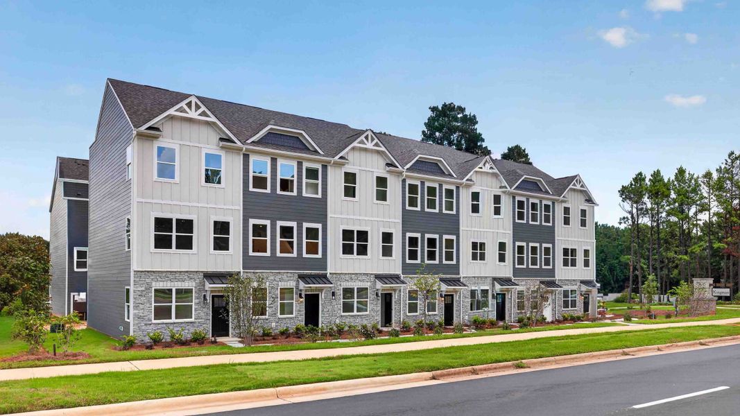 Front exterior of a home in the Kingman Townhomes community, located in Charlotte, NC (Image 3).