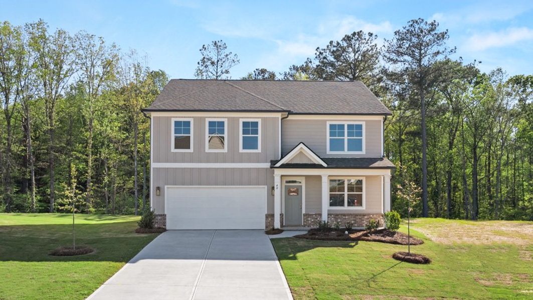 Front exterior of a home in the Hamptons at Riverwood South community, located in Dallas, GA (Image 3).