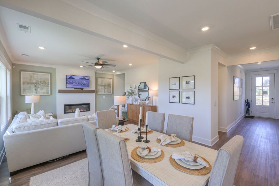 Furnished interior in a model home at Langford Farms in Gallatin (Image 28).