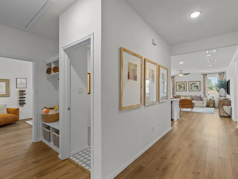 Furnished interior in a model home at Rayburn Valley in San Antonio (Image 3). Furnished interior in a model home at Rayburn Valley in San Antonio (Image 3).