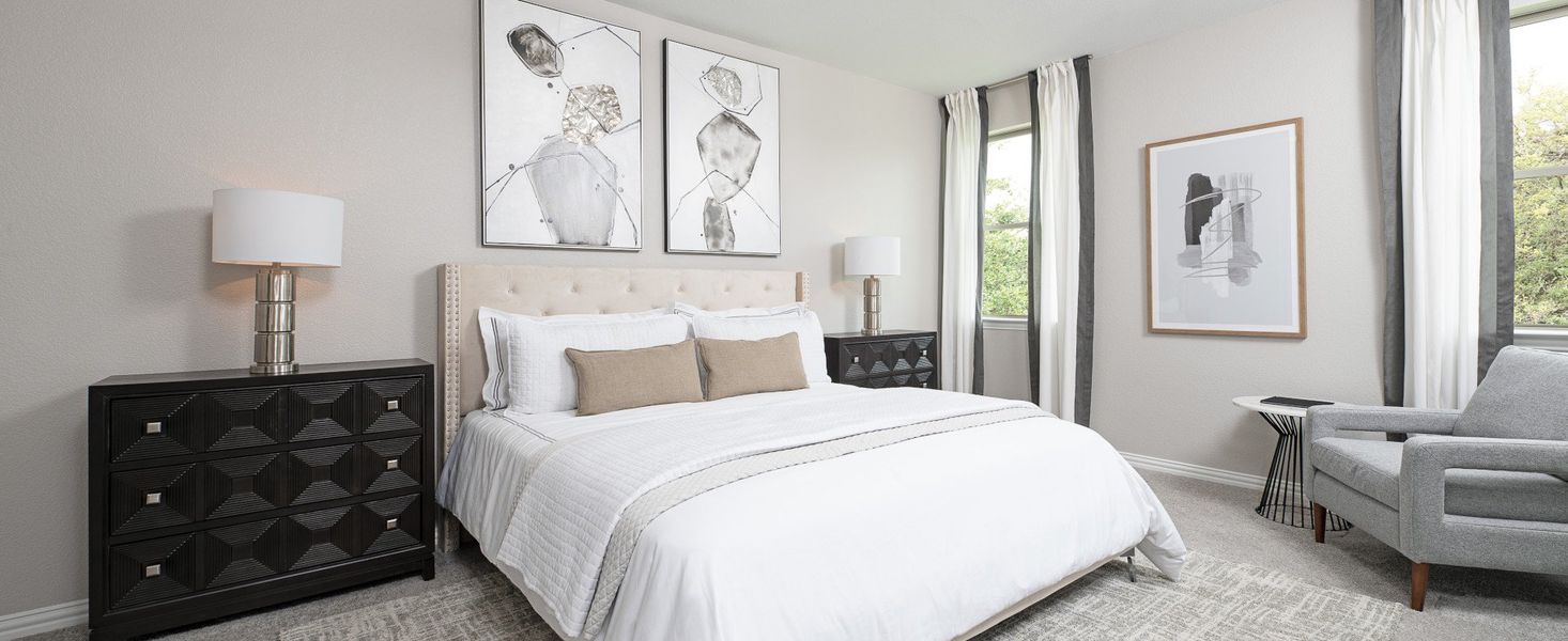 Furnished interior in a model home at Devonshire 50s in Forney (Image 17). Furnished interior in a model home at Devonshire 50s in Forney (Image 17).