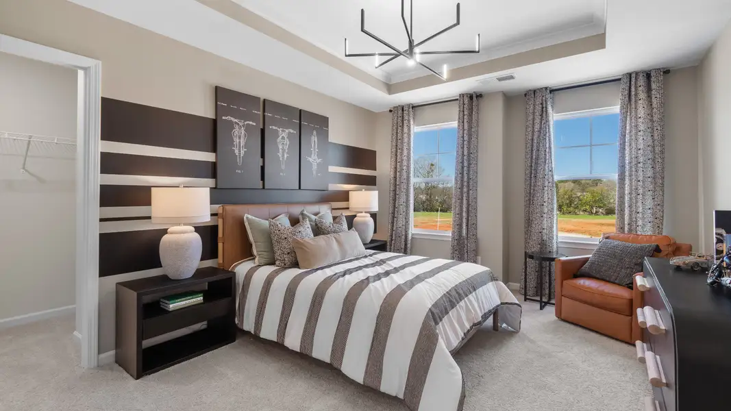 Furnished interior in a model home at The Park at Brighton in Locust Grove (Image 9).